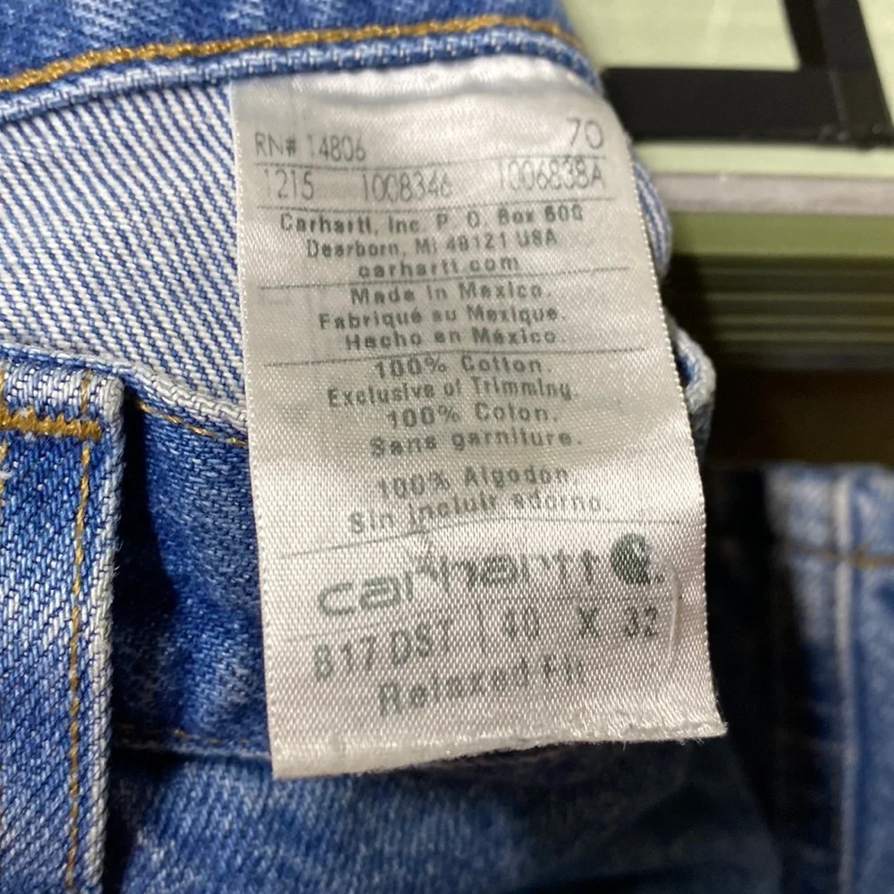 Carhartt Relaxed Fit Denim Blue Jeans size 40X32 Great Work Casual 5 Pockets